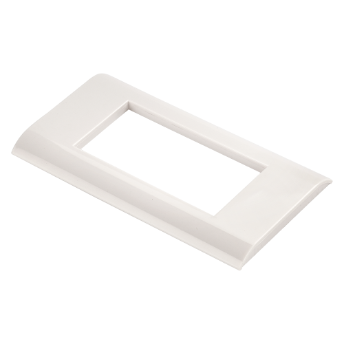 Plastic faceplate, 45x90, white